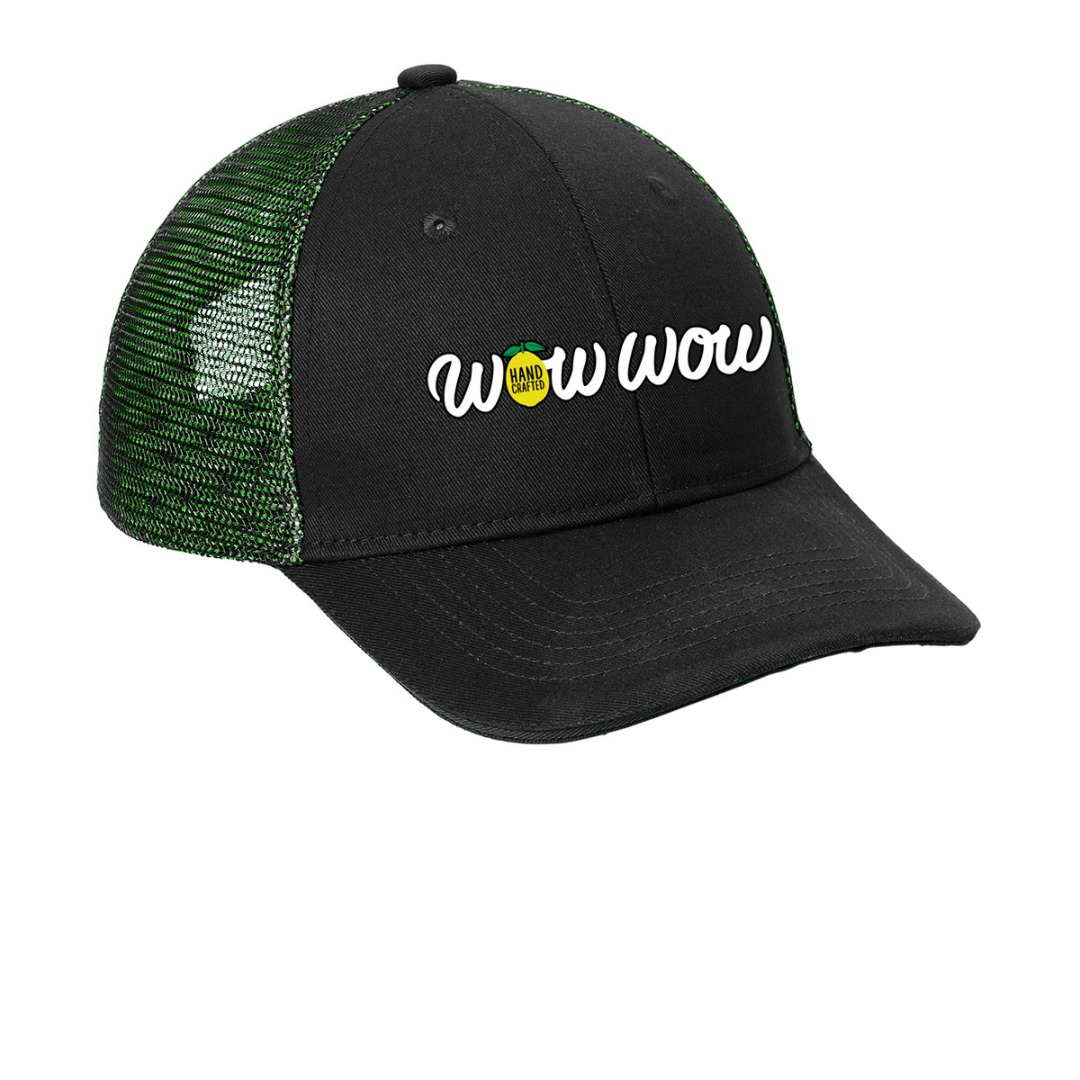 Double Mesh Snapback Sandwich Bill Cap